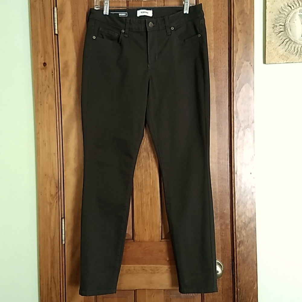 Sonoma® Olive/Brown Skinny Pants Size 12